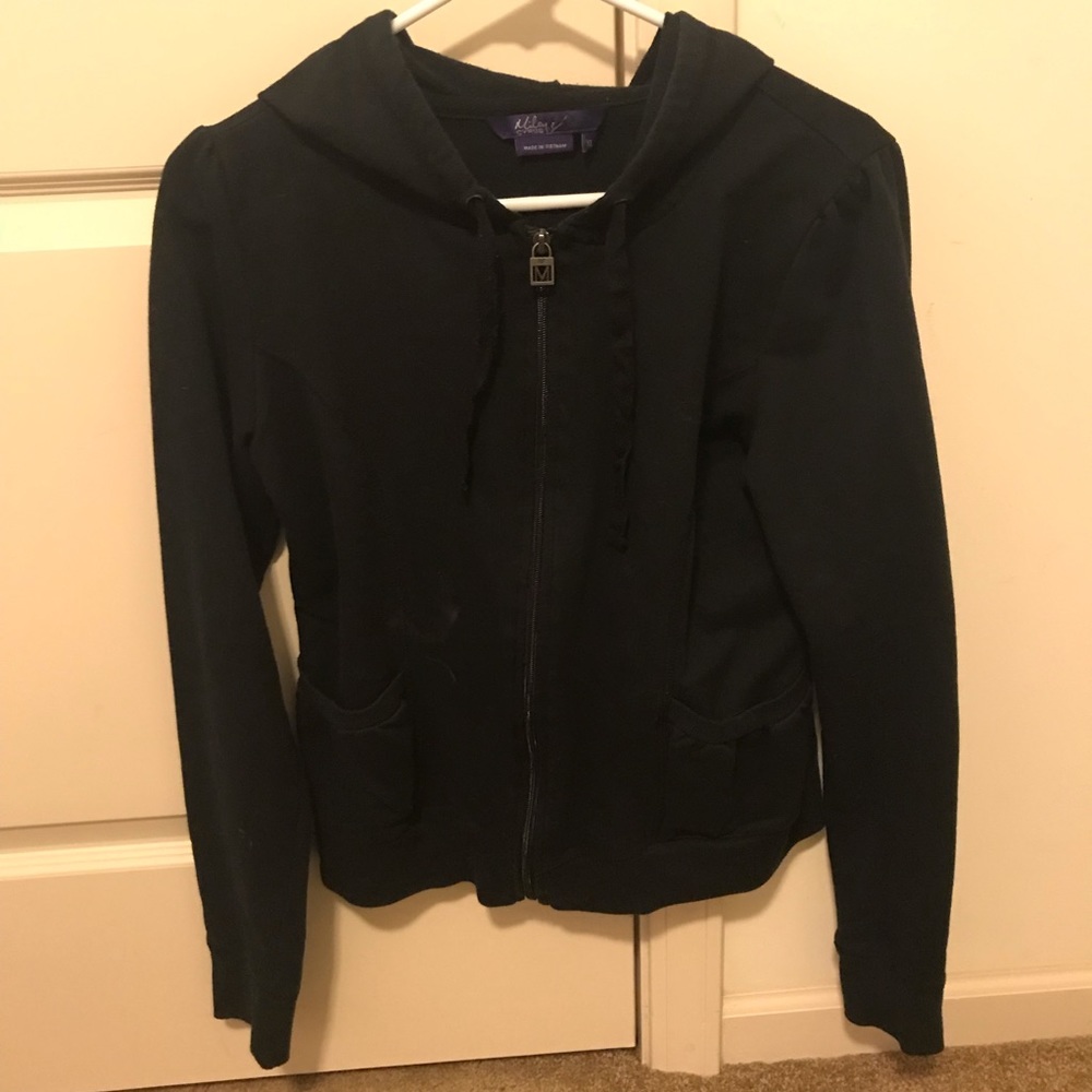 Black Miley Cirus zip up hoodie